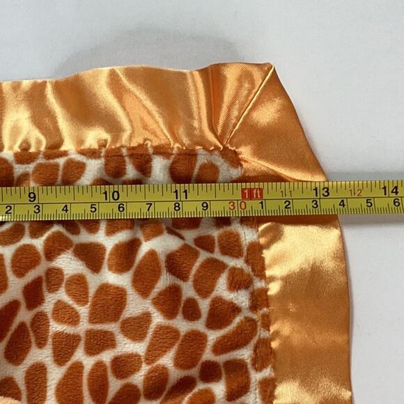 Nurture Plush Giraffe Security Blanket Satiny Velvety Cuddle Blankie Lovey Toy - Picture 8 of 10